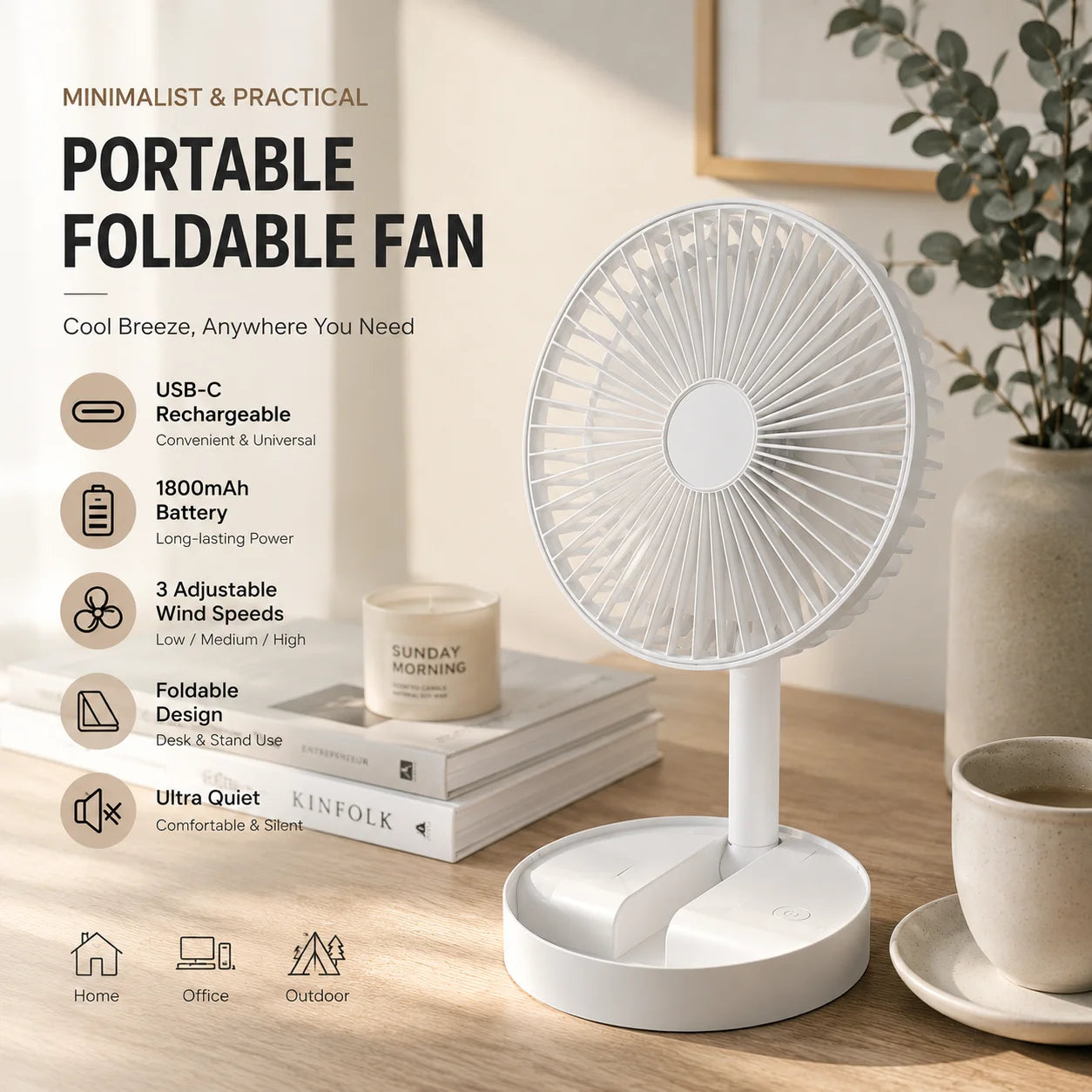 Mini Ventilator für den Tisch und tragbar